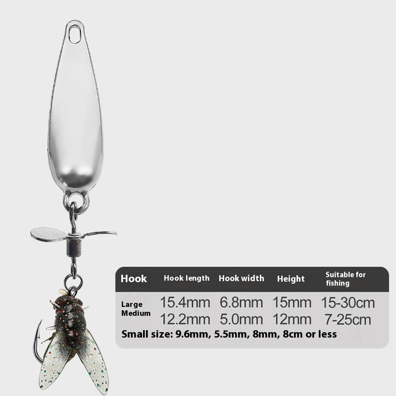 Fly Lure Crochet rotative hélice Micro costume
