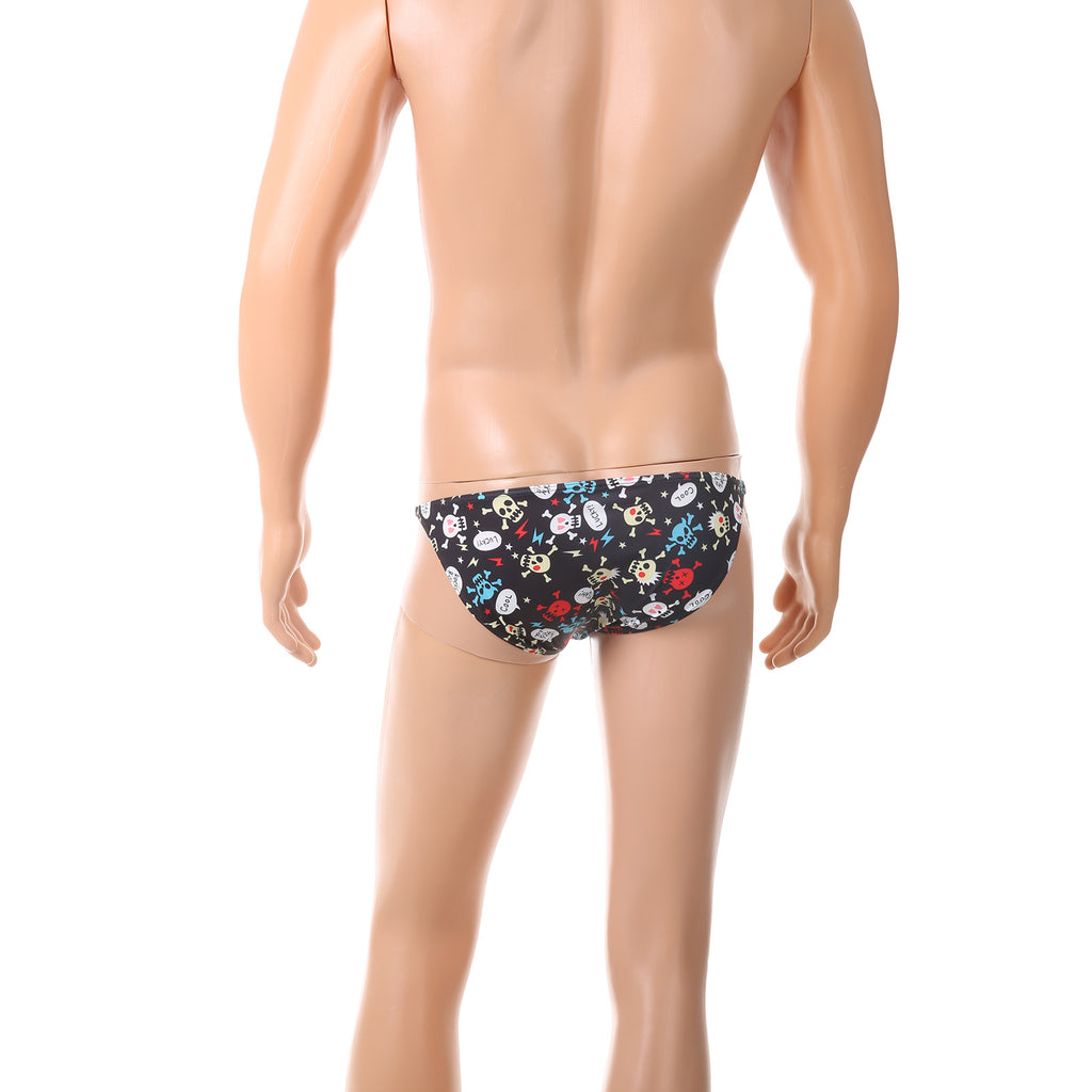 Sous-vêtements masculins Crâne d'Halloween Imprimé Bas Waist Big Bag