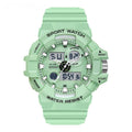 Trendy Sports Montre électronique Mode Double affichage Grand Cadran Lumineux Imperméable Unise