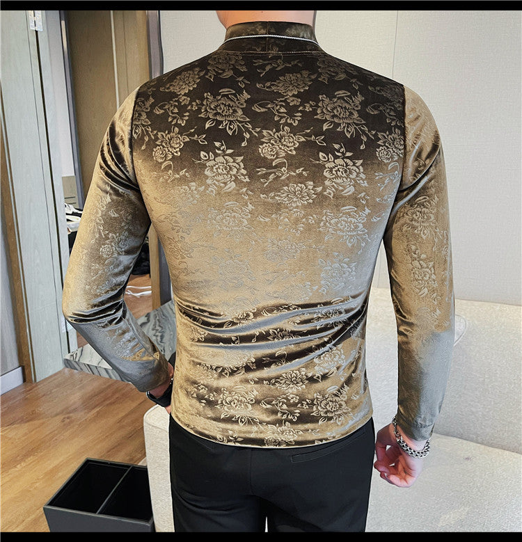 T-shirt casual à manches longues pour hommes