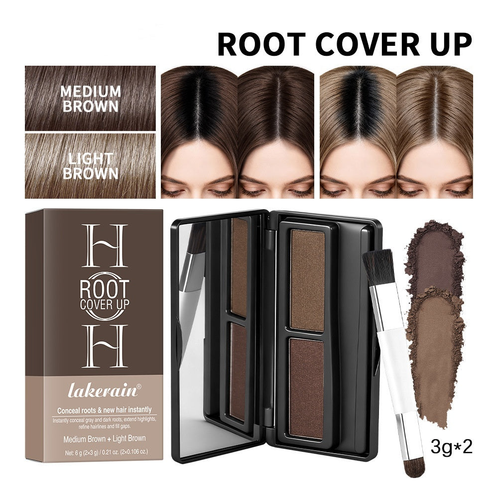 Palette de Contour de Cheveux Poudre de Coiffure Double Couleur Poudre de Contour