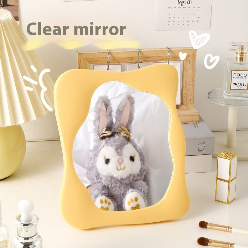 Simple en forme spéciale salon cosmétique miroir bureau plastique Irrégulier cosmétique Mirro