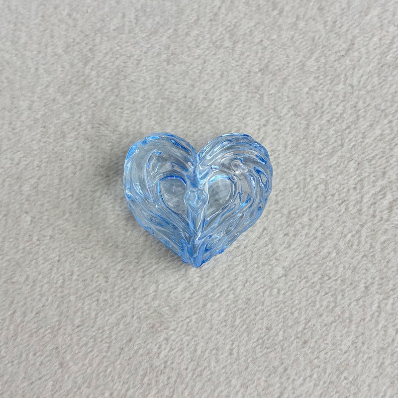 Perles texturées du coeur acrylique