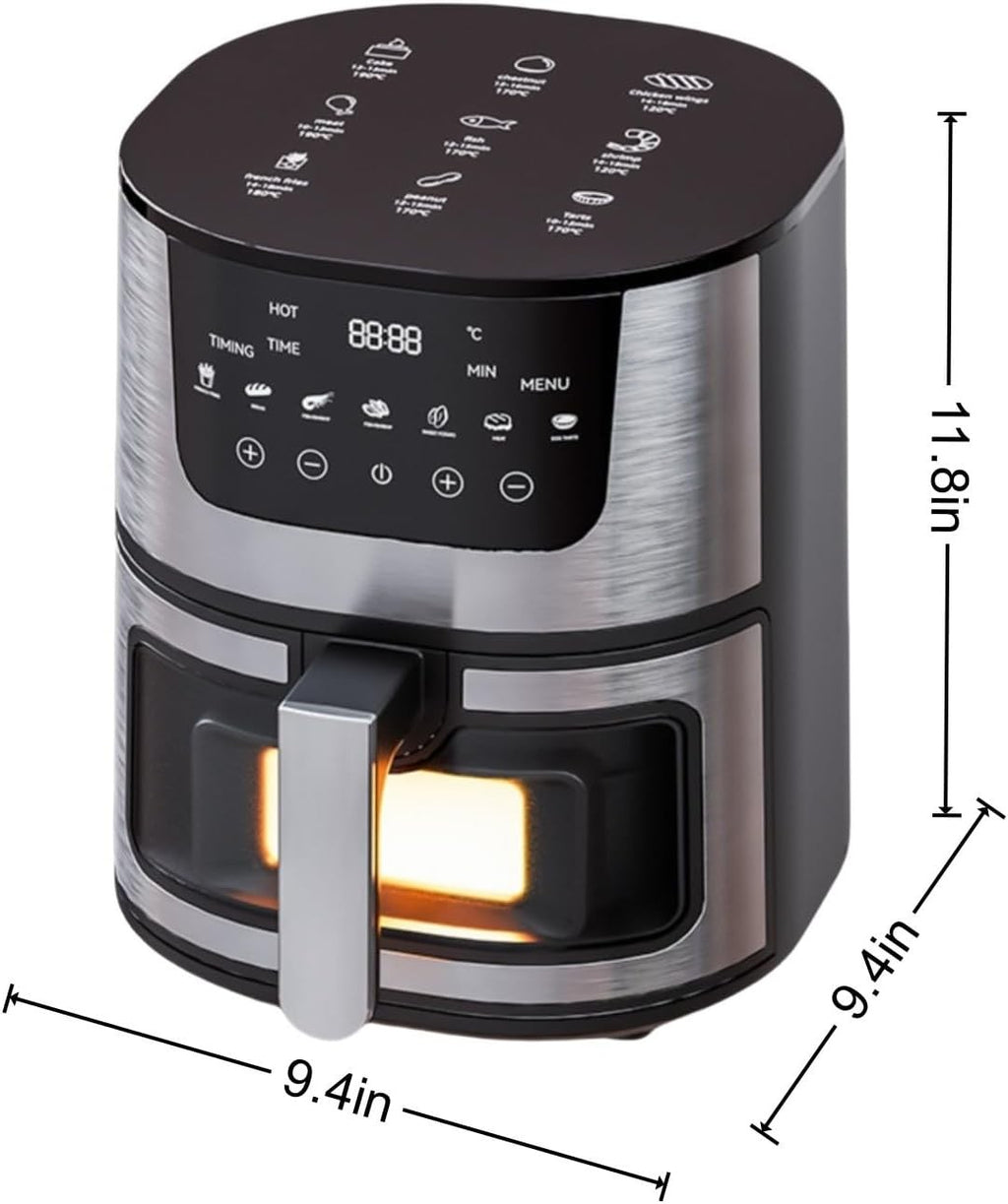 Frise d'air numérique 7L Huile visible Cuisinière de cuisine sans friture Mini four à faible graisse