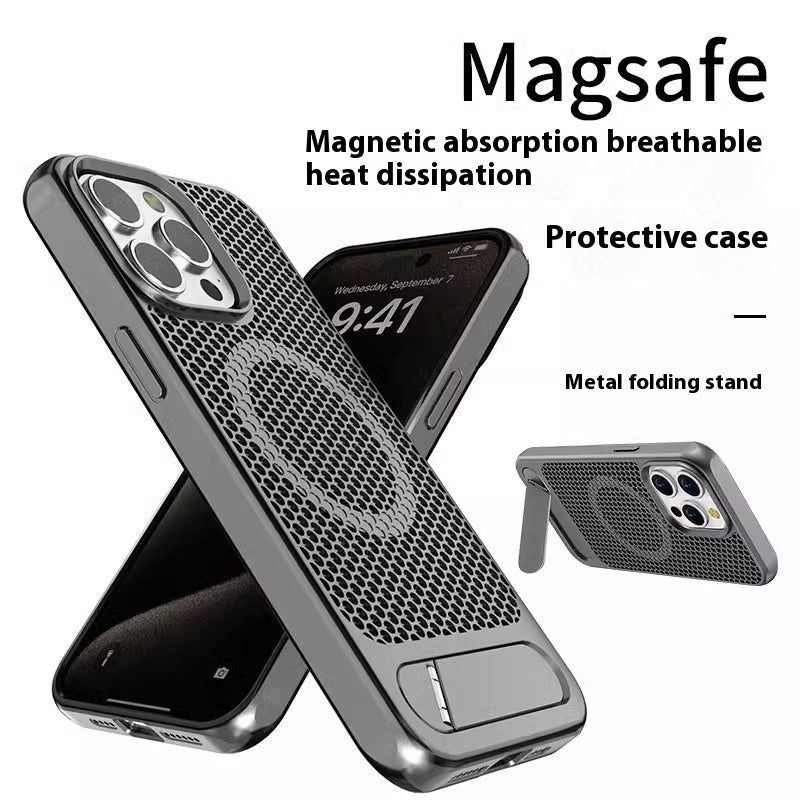 Boîtier de téléphone de la grille approprié Refroidissement de l'aspiration magnétique