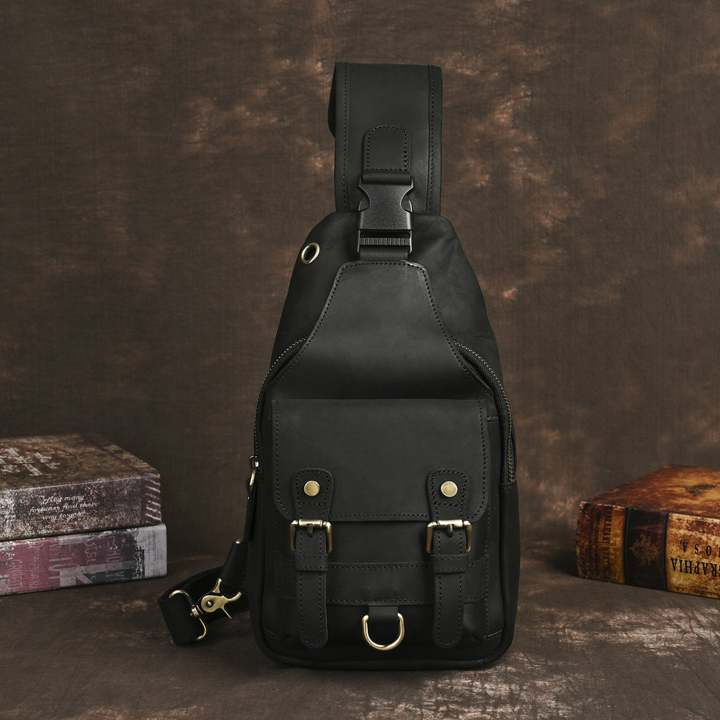 Crazy Horse en cuir Cowhide Vintage Outdoor Multi-usage 8 pouces Cr