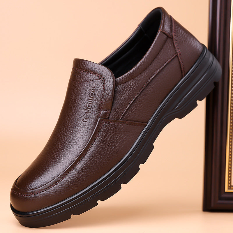 Chaussures Casual d'affaires en cuir véritable pour hommes