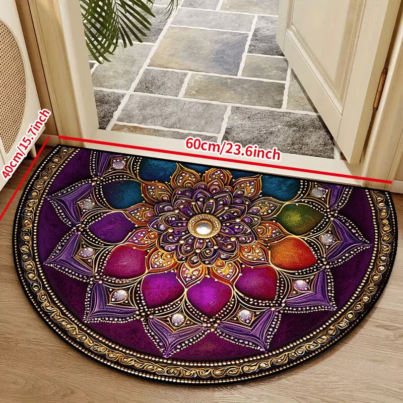 Tapis de sol en caoutchouc semi-circulaire et antisalissure