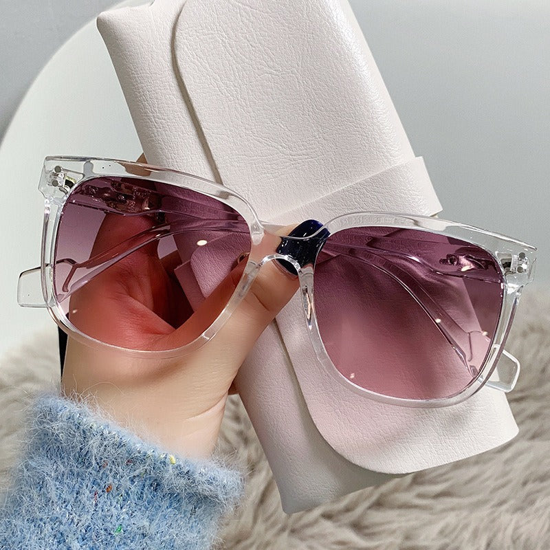 Lunettes de soleil résistantes aux UV rétro surdimensionnées