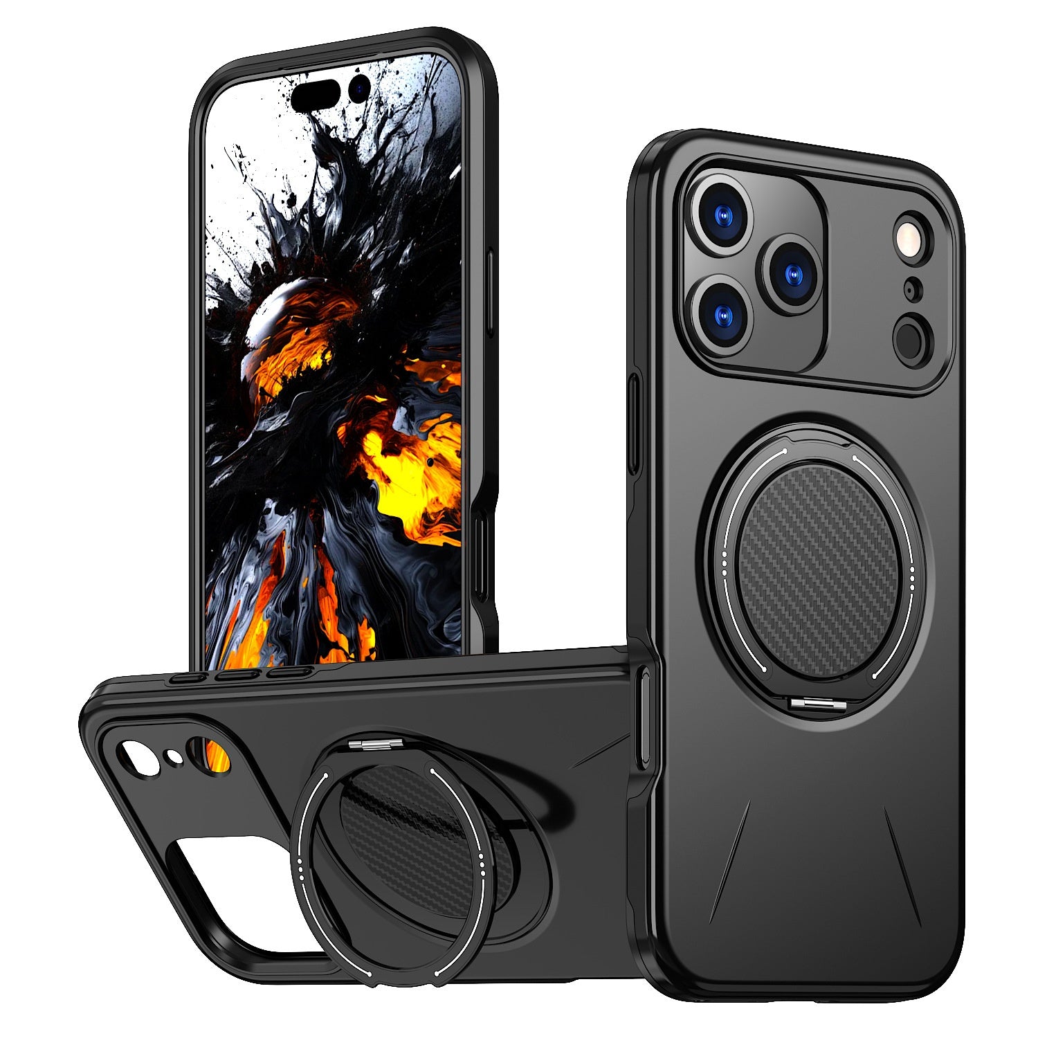 Convient pour 17Pro cas de téléphone rotative Damping Magnetic Bracket Deux-en-un