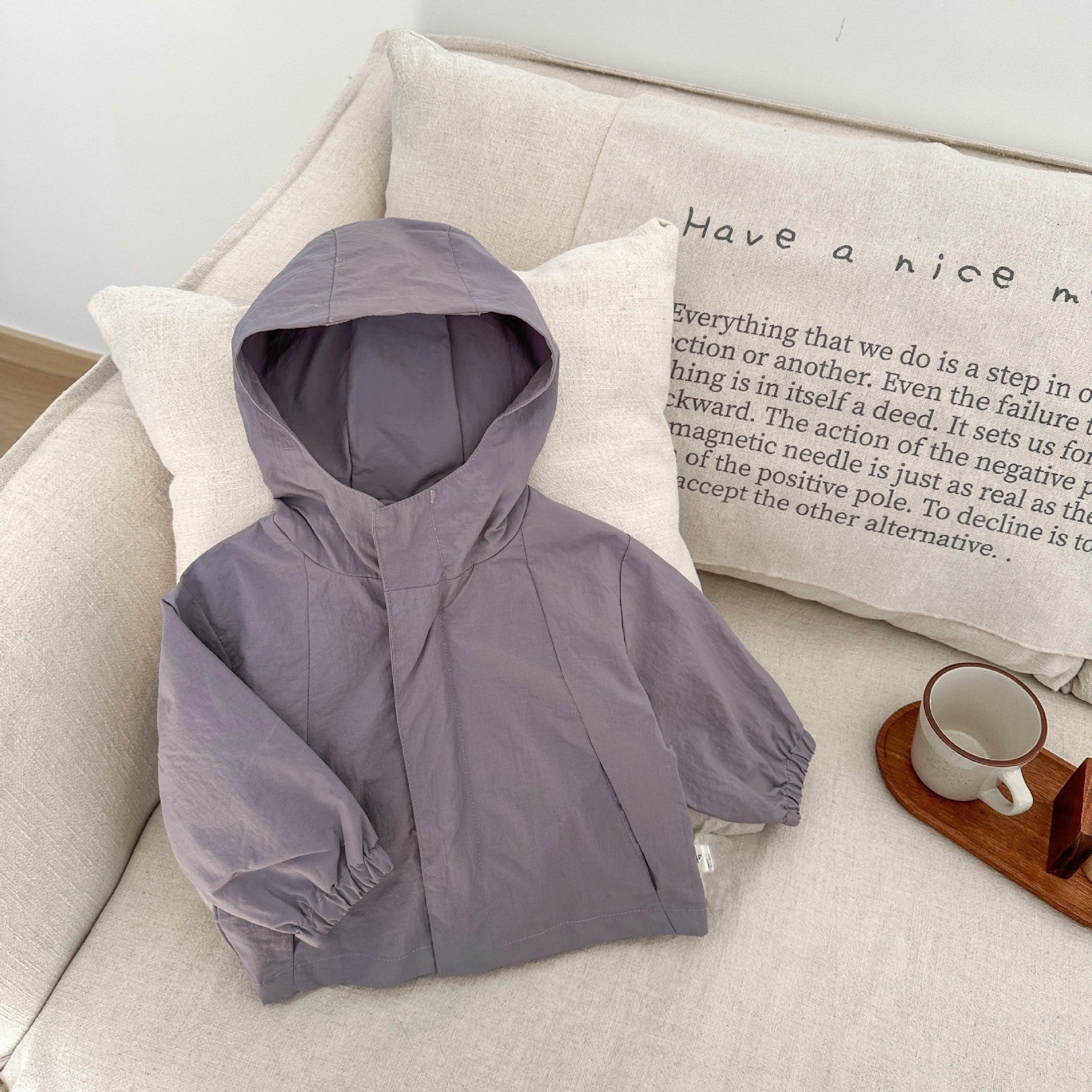 Élégant Veste à capuche d'automne coupe-vent