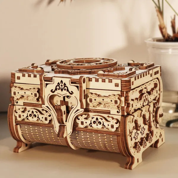 Modèle de Puzzle en bois 3D Kits Ancien Jewel Box Bricolage Maison Décoration Modèle Anniversaire Ou Christ