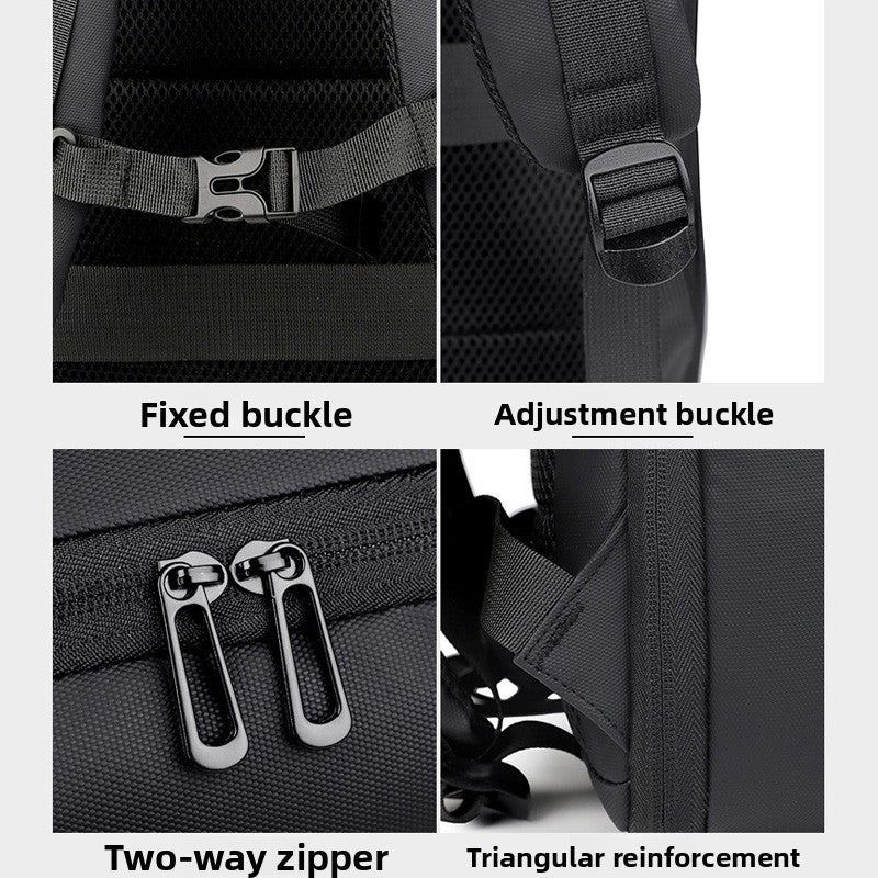 Sac à dos pour ordinateur portable 16 pouces Etanche USB Rucksack Grand sac à bagages de voyage