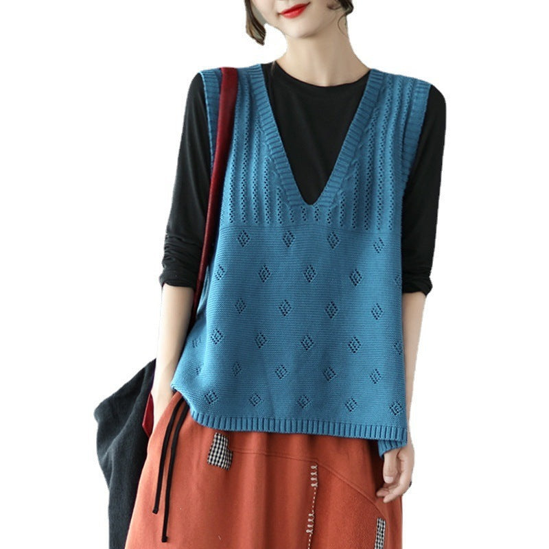 Veste à col en V pour femmes