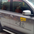 Sticker de voiture à trou de balle simulé de grande taille