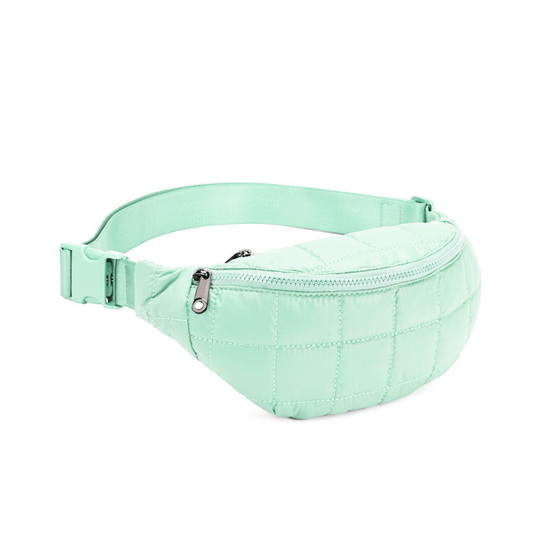 Sac de taille casual de couleur solide avec un motif diamanté