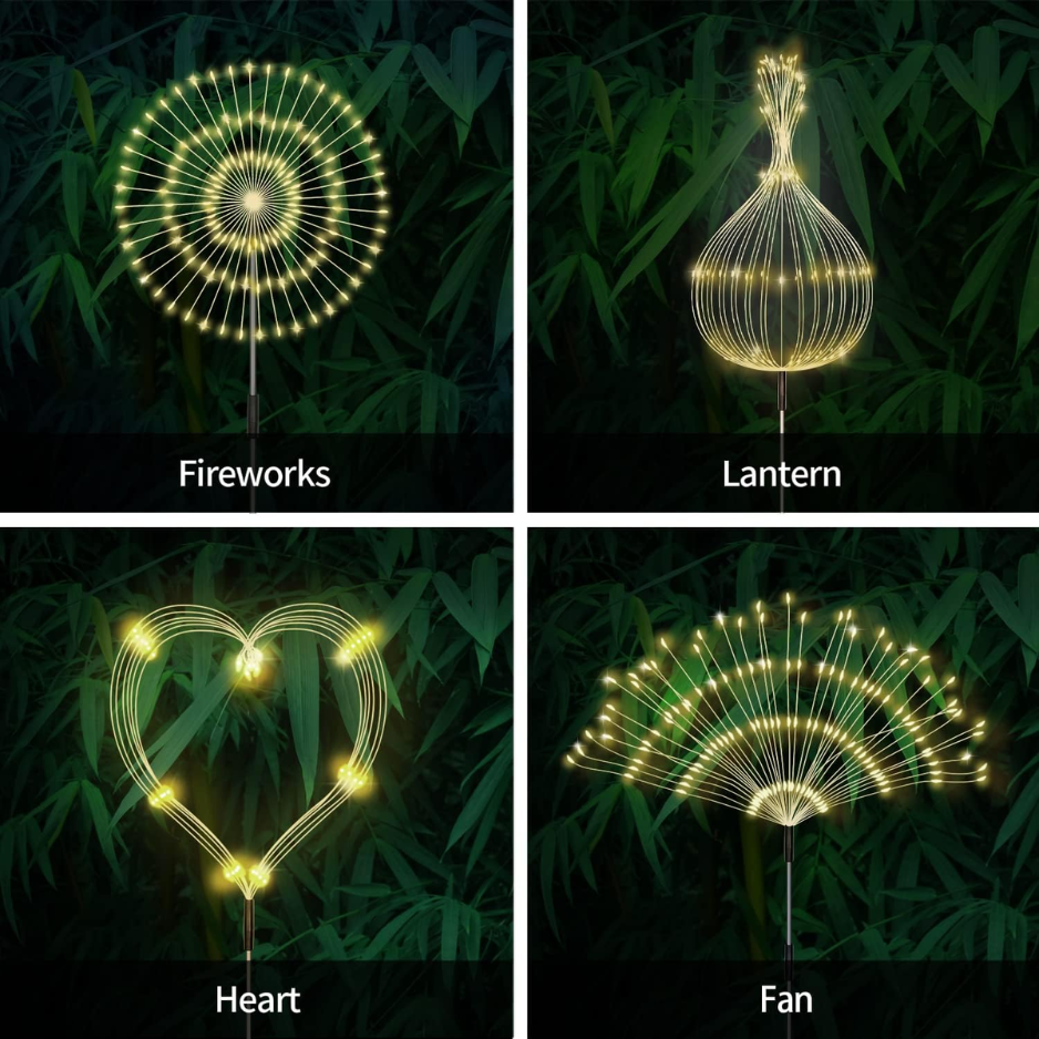 Lampes de jardin à feu solaire 4 Pack