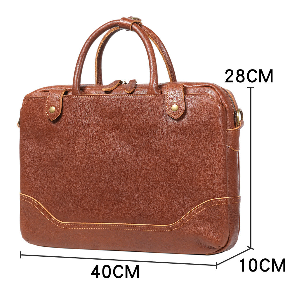 Sac à main en cuir véritable pour hommes Sac à main en cuir végétalisé