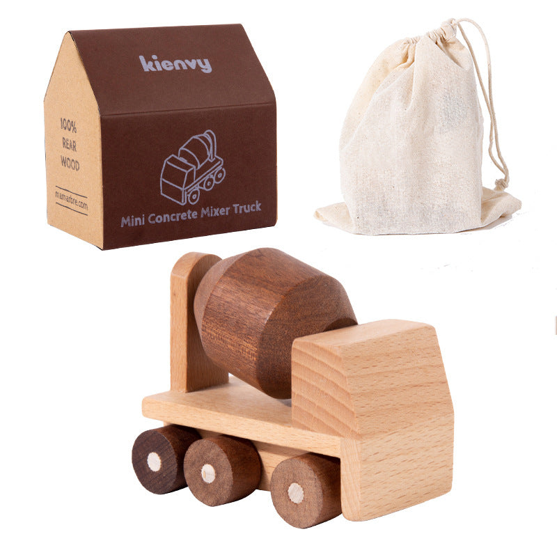 Voiture de jeu de caricature en bois massif pour enfants