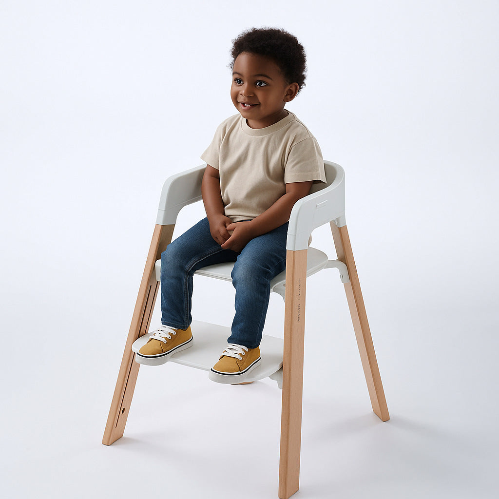 Chaise pour bébé réglable en bois massif