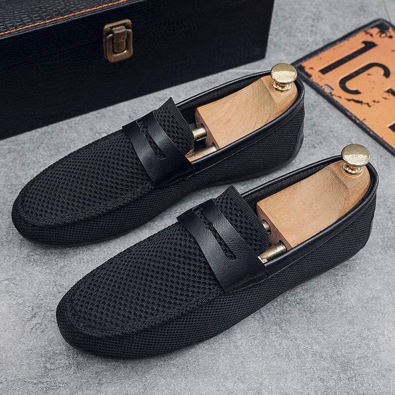 Hommes Summer Flyknit Mesh Respirant Slip-On Chaussures Casual