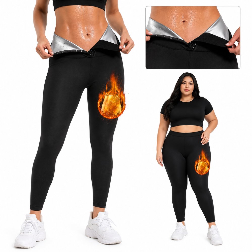 Pantalons de sweat Sauna pour femmes haute pression de compression Lombrage Leggings Workout Thermo Pant W