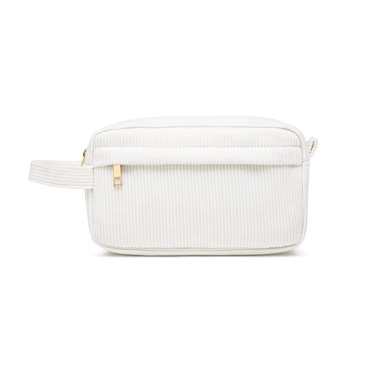 Sac de maquillage à grande capacité Corduroy