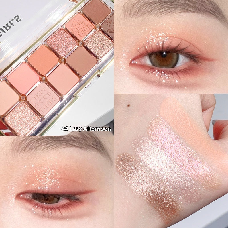 Muse Muse Palette à paupières de 12 couleurs Shimmer Sparkle Matte Highlight Contour Blush Tout