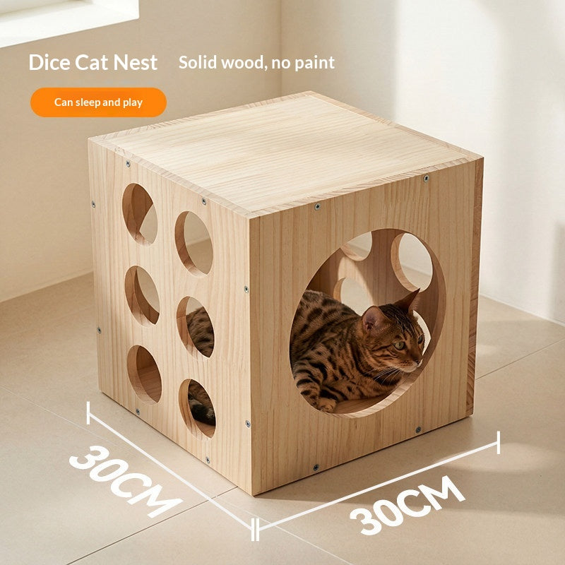 Four-saison Maison de chat Cache-lit Nest Cat Cage Tunnel semi-fermé