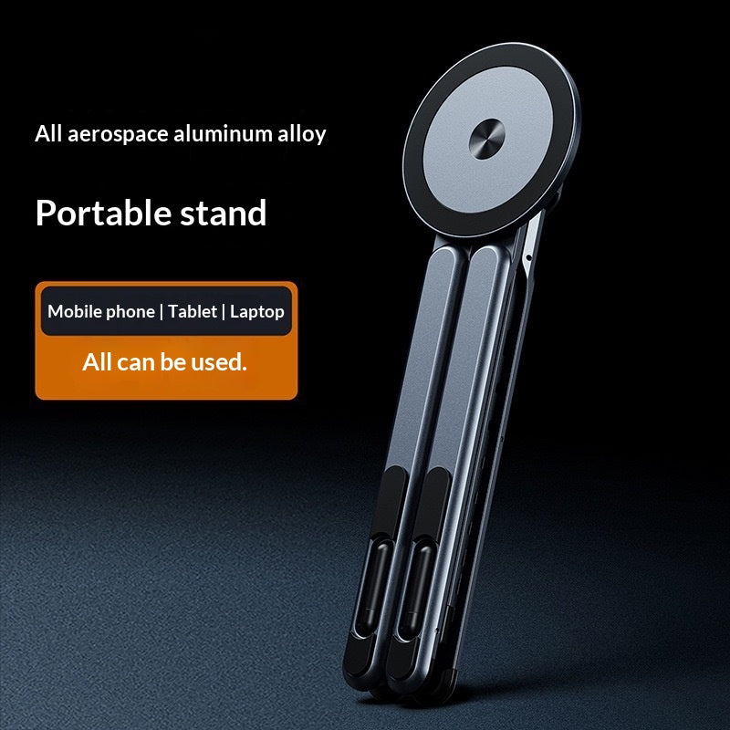 Support portable de téléphone en aluminium magnétique multifonctionnel