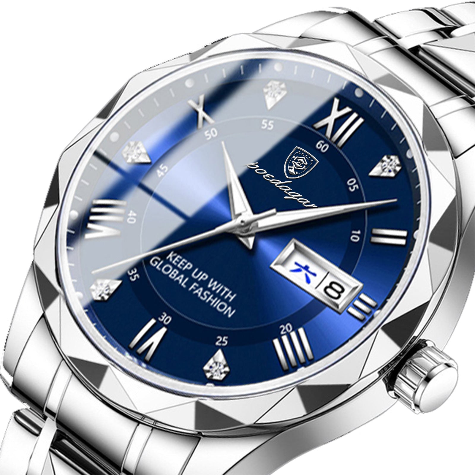 Hommes Montre bracelet en cuir Mouvement à quartz