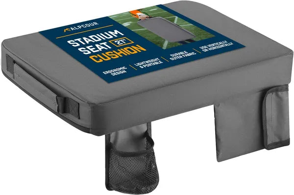 Coussin de siège de stade extra épais portable Alpcour - 21x 15 pouces Coussin bleacher avec côté