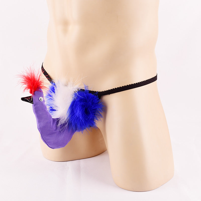 Pantalon de poulet en pénis pour hommes T-back