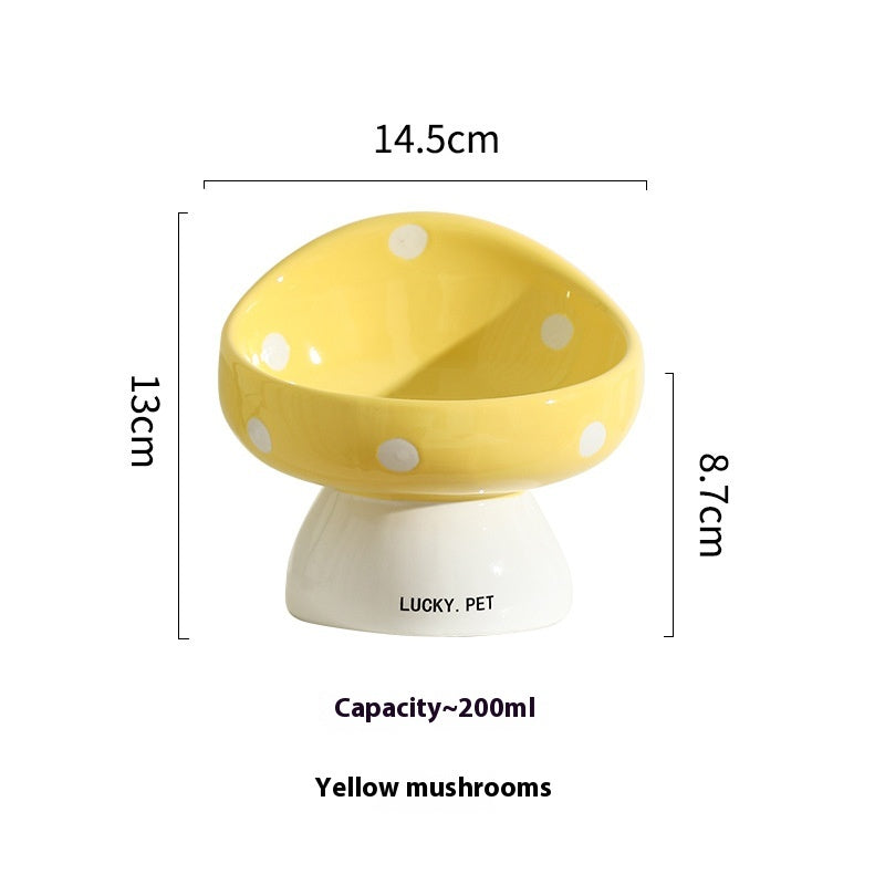 Cat Bowl Céramique Oblique Protection de la bouche Spine Cervical Boire Bol Grain