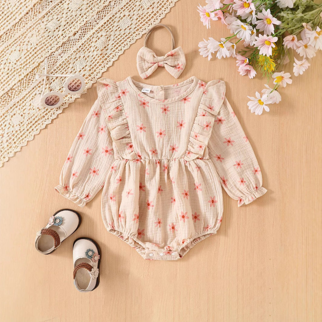 Romper Floral d'automne pour les filles