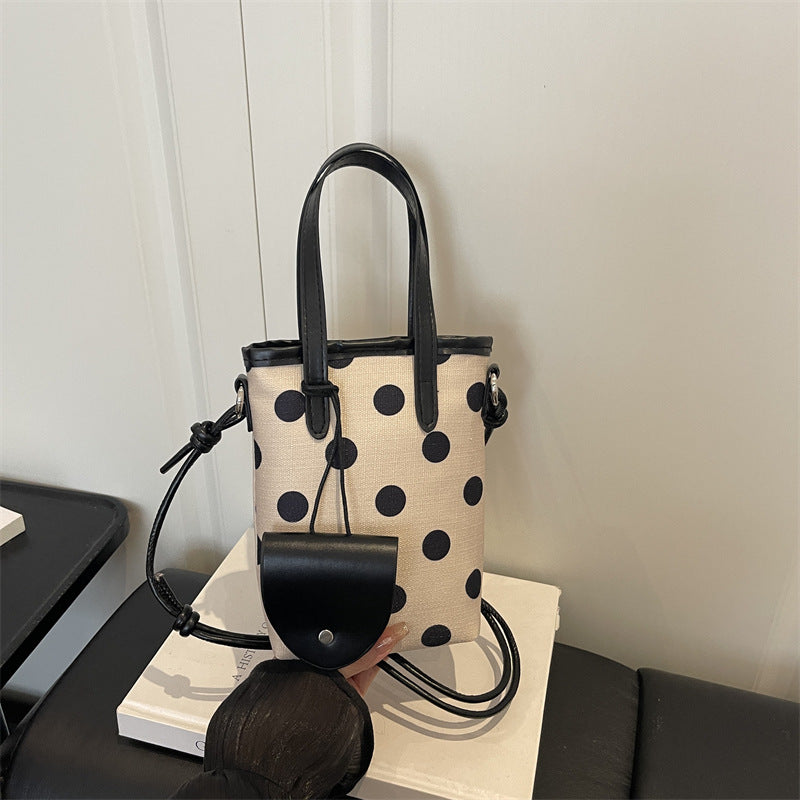 Sac Mini Bucket Retro Polka-dot style coréen pour femmes