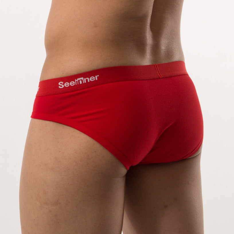Slips de sport en coton stretch à basse taille pour hommes