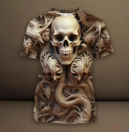 T-shirt imprimé 3D Hip Hop 3D pour homme