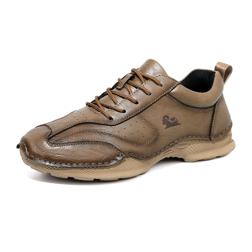 Chaussures décontractées en cuir plat pour hommes