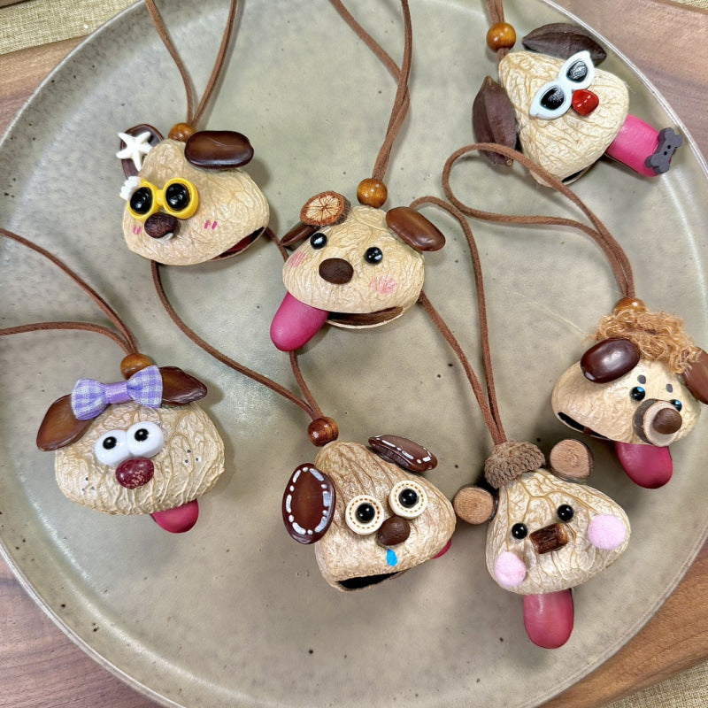 Cute Puppy collant sa langue pendant pendentif Healing-style Semence