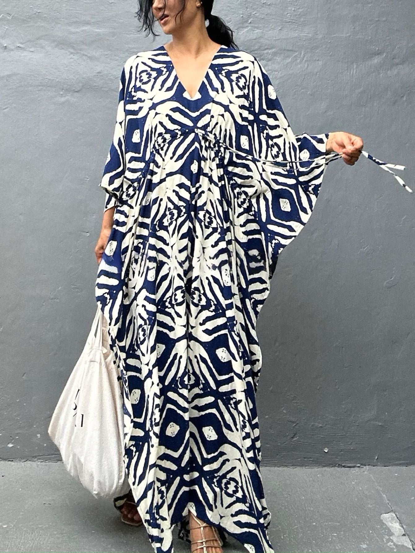 Drawstring Beach Cover-up Sun Protection Vêtements Blouse