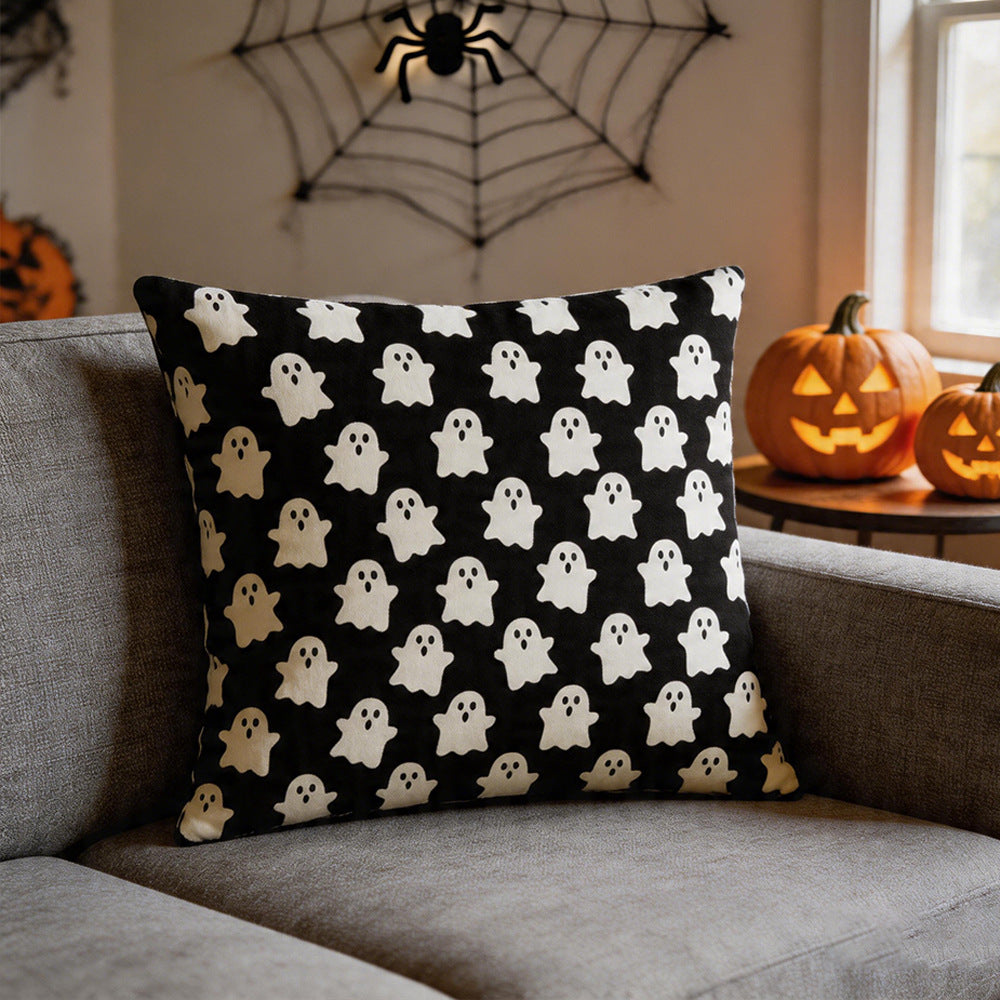 Couverture d'oreiller d'Halloween Funny Ghost