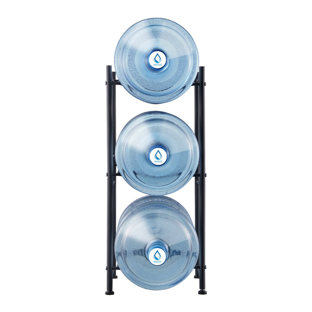 VEVOR 3 niveaux Porte-jug d'eau Rack de bouteille d'eau monoligne pour 3 bouteilles noir