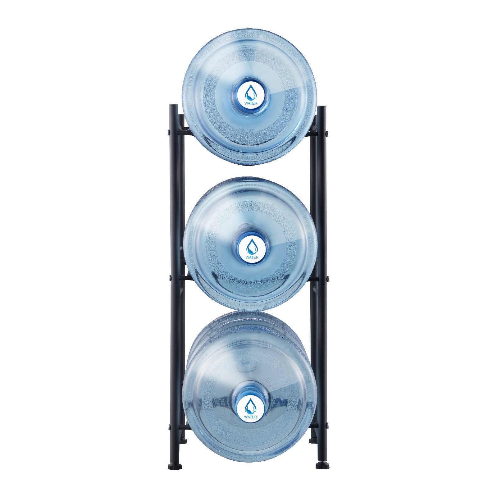 VEVOR 3 niveaux Porte-jug d'eau Rack de bouteille d'eau monoligne pour 3 bouteilles noir