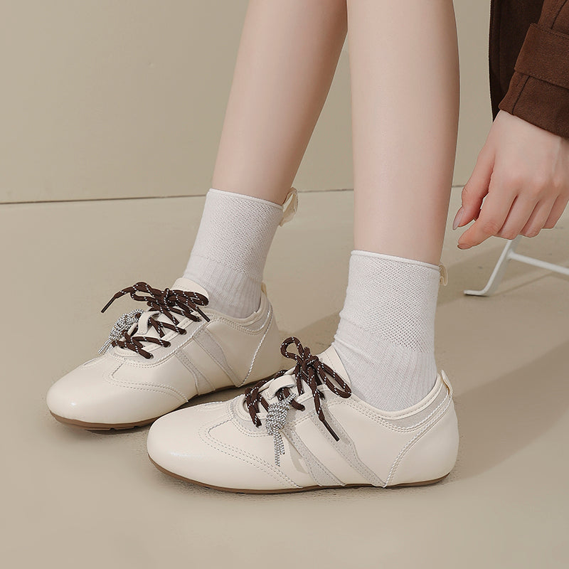 Femmes Vieille Monnaie Minimaliste Rétro Sneakers