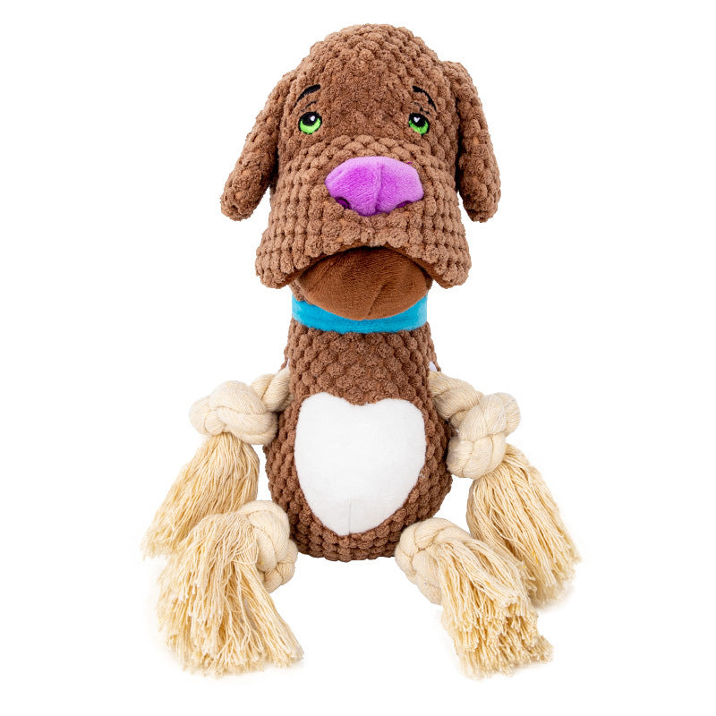 Type de coquille de peluche de chien contenant du papier son Bb appelé jouet de molar résistant aux piqûres Intera