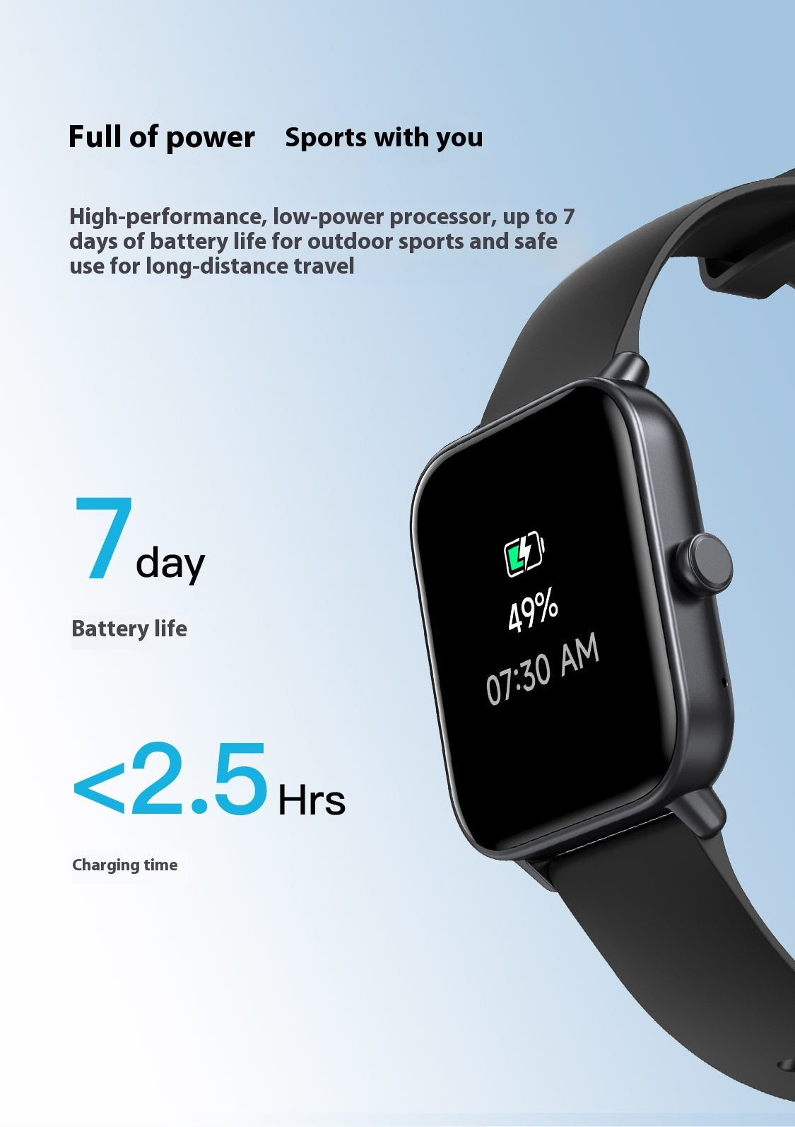 Smartwatch multi-fonctionnel en mode sport