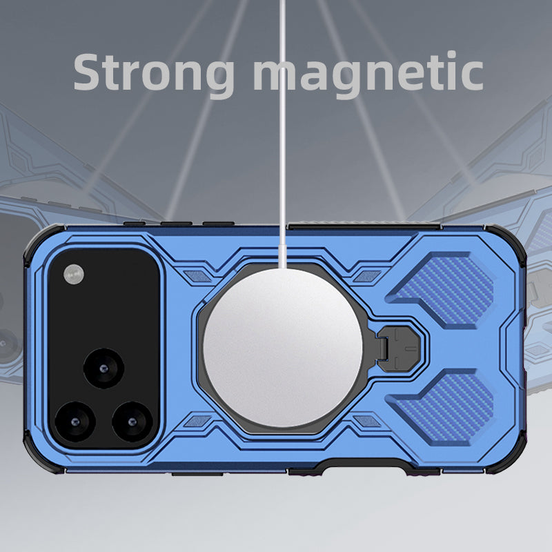 Pour I Téléphone 17 Pro Couverture de téléphone Shockproof Kickstand robuste magnétique