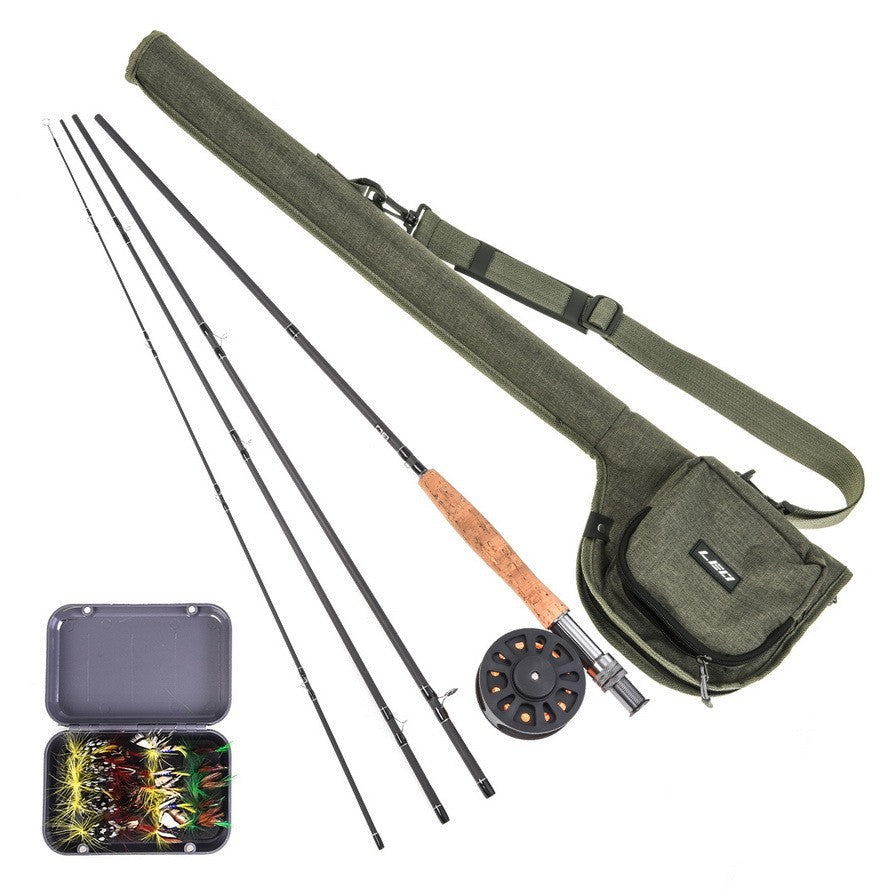 Toile Portable Fly pêche Rod sac en bobine Combo avec étui