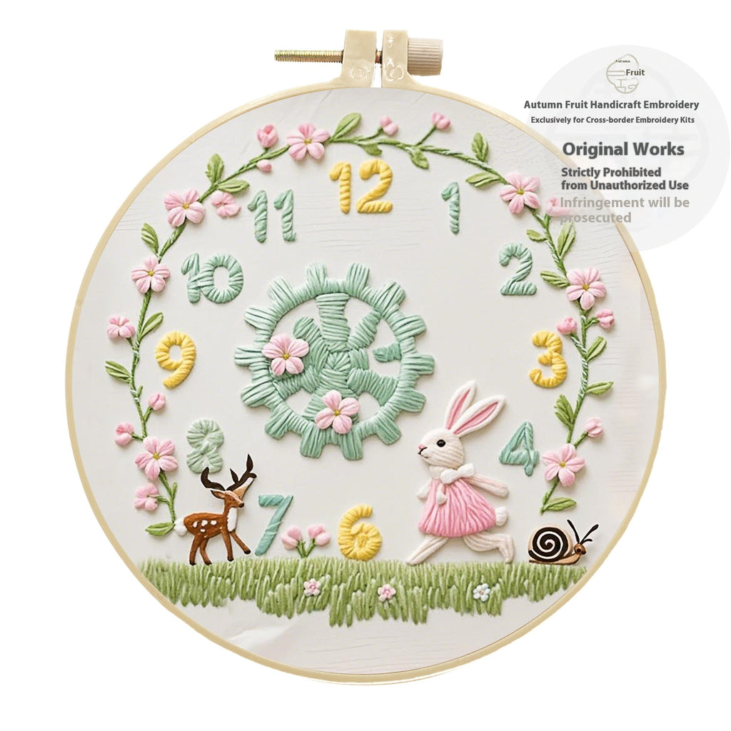 Décoration de l'horloge Broderie Diy Creative Simple Kit Matériau